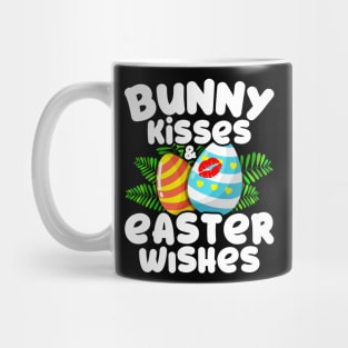 Bunny Kisses Easter Wishes Funny Easter Eggs Saying Gift Mug